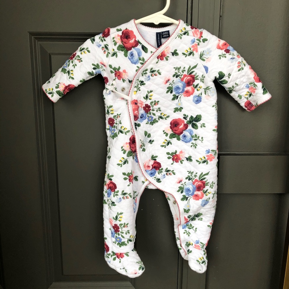 Janie and Jack Quilted Footed Onesie | 6-9 Mos